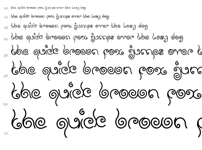 Sweet Lollipop font waterfall